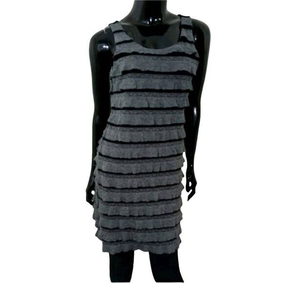 Charlotte Russe Gray Ruffle Dress - Picture 1 of 3